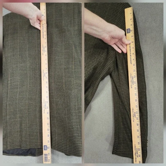 Vtg‎ Nordstrom Sport Coat 44R Men Green Houndstooth 2 Button Academia Preppy USA